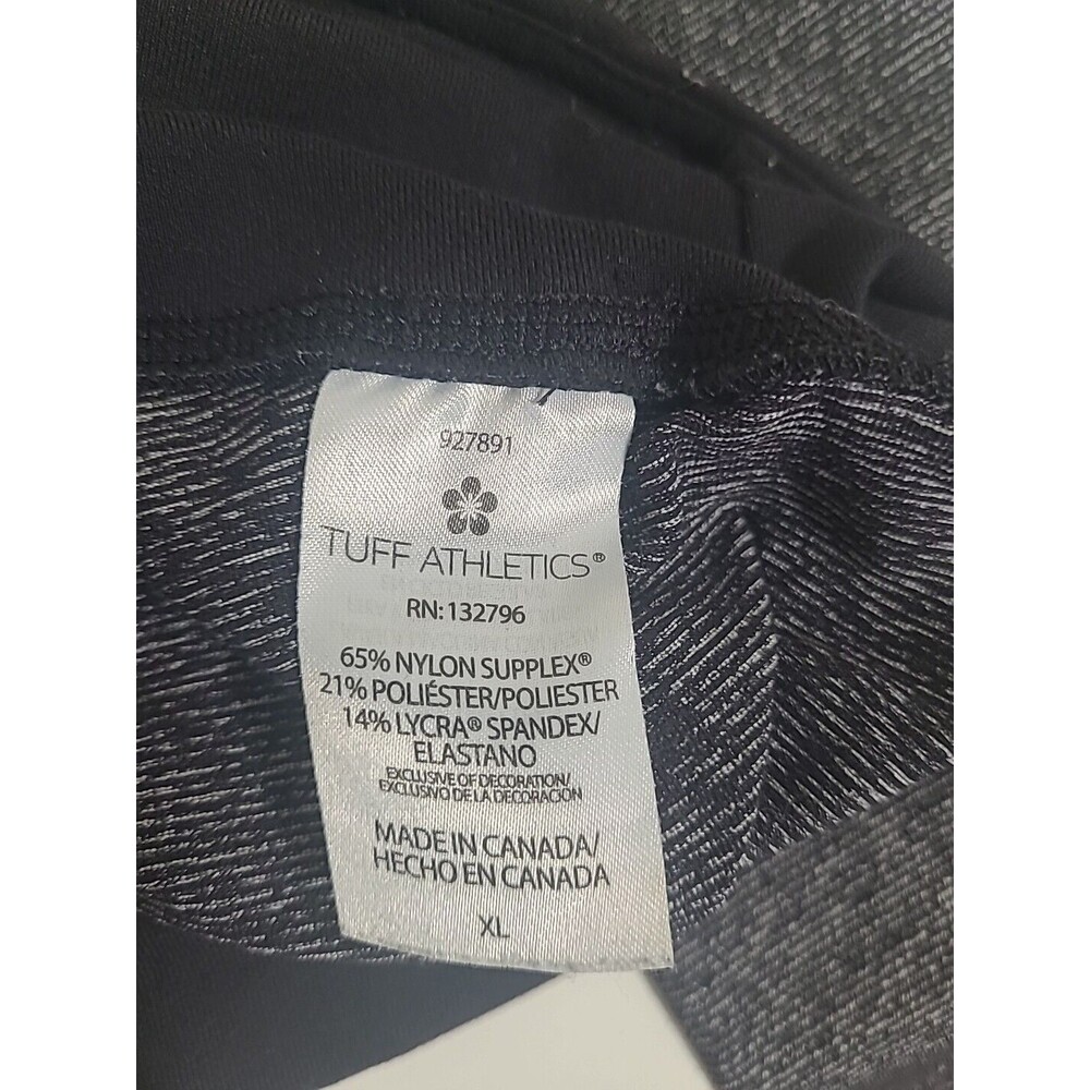 Tuff Athletics Womens Capri Leggings Gray Color Block Activewear Workout Size XL - Picture 12 of 13